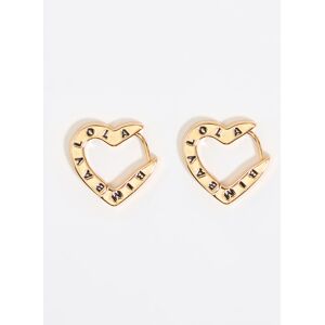 BIMBA Y LOLA Golden heart logo hoop earrings BLACK UN adult BIMBA Y LOLA Golden heart logo hoop earrings BLACK UN adult