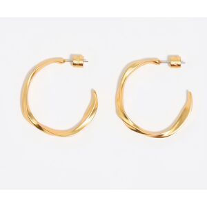 BIMBA Y LOLA Maxi matte gold uneven hoop earrings GOLD UN adult BIMBA Y LOLA Maxi matte gold uneven hoop earrings GOLD UN adult