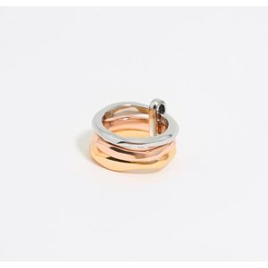 BIMBA Y LOLA Textured multicolor triple ring ROSE GOLD 16 adult BIMBA Y LOLA Textured multicolor triple ring ROSE GOLD 16 adult