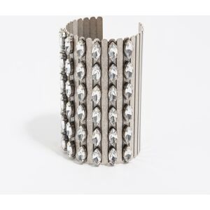 BIMBA Y LOLA Rigid crystals and aged silver metal bracelet DARK SILVER UN adult BIMBA Y LOLA Rigid crystals and aged silver metal bracelet DARK SILVER UN adult