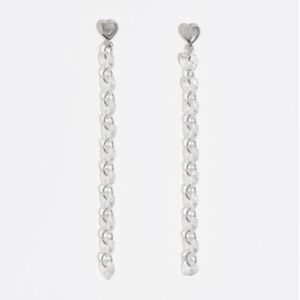 BIMBA Y LOLA Silver-tone crystals heart earrings SILVER UN adult BIMBA Y LOLA Silver-tone crystals heart earrings SILVER UN adult