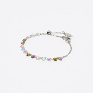 BIMBA Y LOLA Silver-tone hearts multicolor crystals bracelet LILAC UN adult BIMBA Y LOLA Silver-tone hearts multicolor crystals bracelet LILAC UN adult