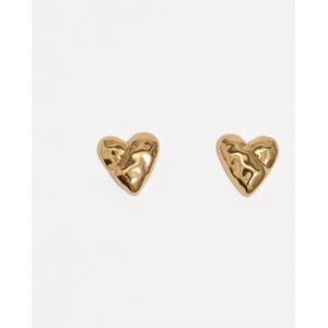 BIMBA Y LOLA Dark gold-tone textured heart earrings GOLD UN adult BIMBA Y LOLA Dark gold-tone textured heart earrings GOLD UN adult