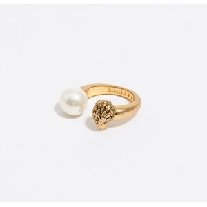 BIMBA Y LOLA Gold eagle and pearl ring PEARL 16 adult BIMBA Y LOLA Gold eagle and pearl ring PEARL 16 adult