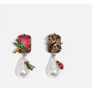 BIMBA Y LOLA Silver dragonfly pearl and crystal earrings LIGHT PINK UN adult BIMBA Y LOLA Silver dragonfly pearl and crystal earrings LIGHT PINK UN adult