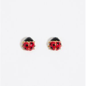 BIMBA Y LOLA Mini golden ladybug earrings RED UN adult BIMBA Y LOLA Mini golden ladybug earrings RED UN adult