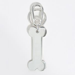 BIMBA Y LOLA Silver-tone metal bone key ring DARK SILVER UN adult BIMBA Y LOLA Silver-tone metal bone key ring DARK SILVER UN adult