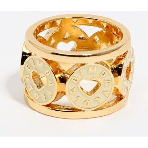 BIMBA Y LOLA Gold-tone metal ring with ivory heart logo IVORY 16 adult BIMBA Y LOLA Gold-tone metal ring with ivory heart logo IVORY 16 adult