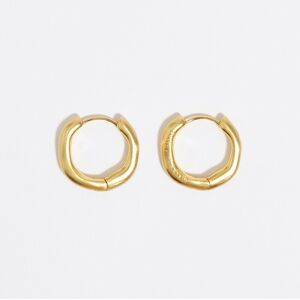 BIMBA Y LOLA Matte gold irregular hoop earrings GOLD UN adult BIMBA Y LOLA Matte gold irregular hoop earrings GOLD UN adult