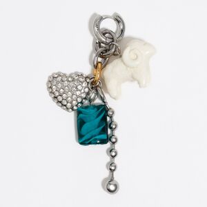 BIMBA Y LOLA Silver multi-charm hoop earring DARK SILVER UN adult BIMBA Y LOLA Silver multi-charm hoop earring DARK SILVER UN adult