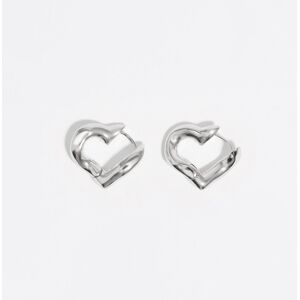 BIMBA Y LOLA Silver heart hoop earrings SILVER UN adult BIMBA Y LOLA Silver heart hoop earrings SILVER UN adult