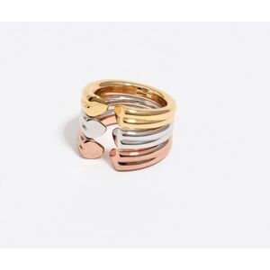 BIMBA Y LOLA Three-tone hearts ring MULTIGOLD 14 adult BIMBA Y LOLA Three-tone hearts ring MULTIGOLD 14 adult