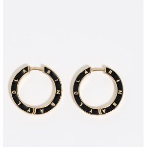 BIMBA Y LOLA Black logo hoop earrings BLACK UN adult BIMBA Y LOLA Black logo hoop earrings BLACK UN adult