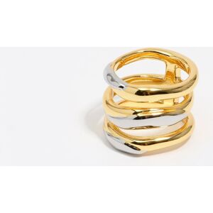 BIMBA Y LOLA Textured two-tone triple ring MULTIGOLD 16 adult BIMBA Y LOLA Textured two-tone triple ring MULTIGOLD 16 adult