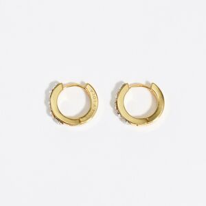 BIMBA Y LOLA Crystal golden hoop earrings GOLD UN adult BIMBA Y LOLA Crystal golden hoop earrings GOLD UN adult