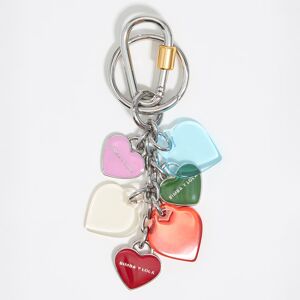BIMBA Y LOLA silver hearts key ring PINK UN adult BIMBA Y LOLA silver hearts key ring PINK UN adult