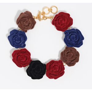 BIMBA Y LOLA Red flocked rose necklace DARK RED UN adult BIMBA Y LOLA Red flocked rose necklace DARK RED UN adult