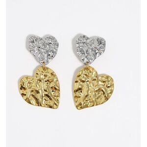 BIMBA Y LOLA Two-tone textured hearts earrings MULTIGOLD UN adult BIMBA Y LOLA Two-tone textured hearts earrings MULTIGOLD UN adult