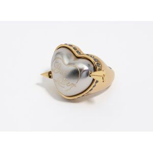BIMBA Y LOLA Two-tone Love Letter heart ring DARK SILVER 14 adult BIMBA Y LOLA Two-tone Love Letter heart ring DARK SILVER 14 adult