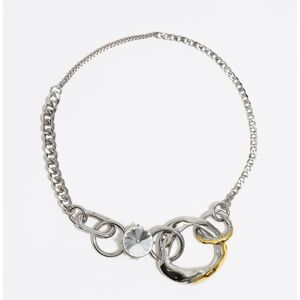 BIMBA Y LOLA Silver chain and textures necklace DARK SILVER UN adult BIMBA Y LOLA Silver chain and textures necklace DARK SILVER UN adult
