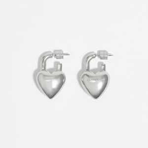 BIMBA Y LOLA Silver padlock heart earrings SILVER UN adult BIMBA Y LOLA Silver padlock heart earrings SILVER UN adult