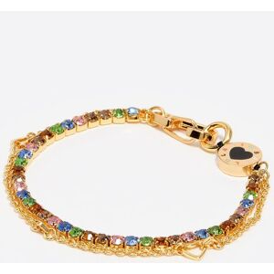 BIMBA Y LOLA Gold double-chain crystals bracelet BLACK UN adult BIMBA Y LOLA Gold double-chain crystals bracelet BLACK UN adult