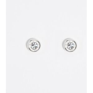 BIMBA Y LOLA Silver logo and crystal earrings SILVER UN adult BIMBA Y LOLA Silver logo and crystal earrings SILVER UN adult