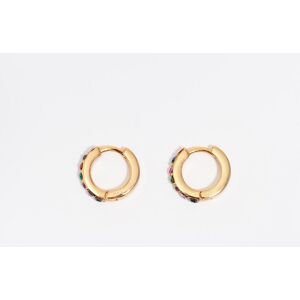 BIMBA Y LOLA Gold mini hoop crystals earrings GOLD UN adult BIMBA Y LOLA Gold mini hoop crystals earrings GOLD UN adult