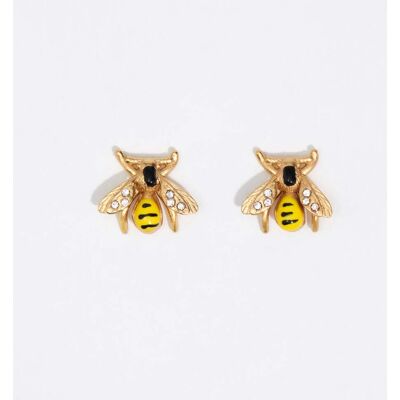 BIMBA Y LOLA Gold enamel bee earrings GOLD UN adult BIMBA Y LOLA Gold enamel bee earrings GOLD UN adult