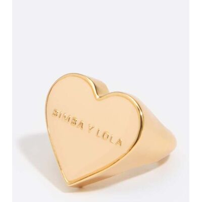 BIMBA Y LOLA Ivory enamel heart ring IVORY 18 adult BIMBA Y LOLA Ivory enamel heart ring IVORY 18 adult
