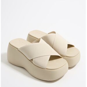 BIMBA Y LOLA Ivory elastic high wedge IVORY 37 adult