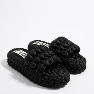 BIMBA Y LOLA Black plaited flat sandal BLACK 37 adult