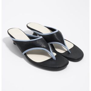 BIMBA Y LOLA Black leather heel sandal BLACK BIMBA Y LOLA Black leather heel sandal BLACK