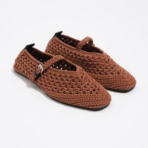 BIMBA Y LOLA Brown crochet ballerina TAN BIMBA Y LOLA Brown crochet ballerina TAN