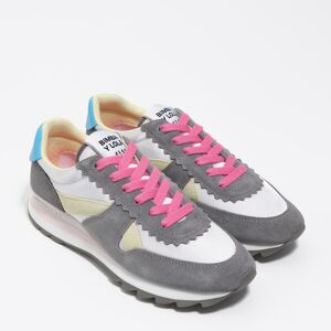 BIMBA Y LOLA Multicolor gray suede and nylon 13 19 technical sneaker SILVER 37 adult BIMBA Y LOLA Multicolor gray suede and nylon 13 19 technical sneaker SILVER 37 adult