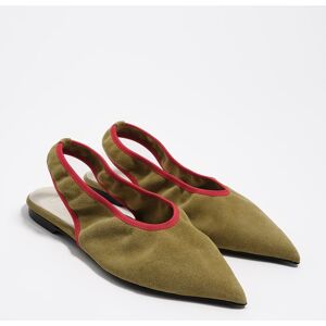 BIMBA Y LOLA Green suede slingback ballerina KHAKI BIMBA Y LOLA Green suede slingback ballerina KHAKI