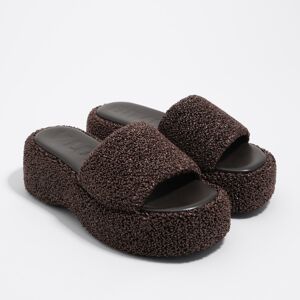 BIMBA Y LOLA Chocolate fabric high platform sandal CHOCOLATE BIMBA Y LOLA Chocolate fabric high platform sandal CHOCOLATE