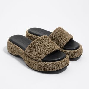 BIMBA Y LOLA Green fabric platform sandal OLIVE BIMBA Y LOLA Green fabric platform sandal OLIVE