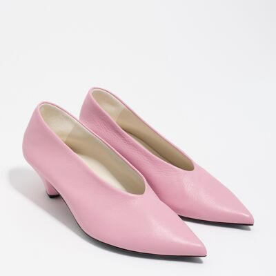 BIMBA Y LOLA Pink leather mid-heel pump LIGHT PINK 41 adult BIMBA Y LOLA Pink leather mid-heel pump LIGHT PINK 41 adult