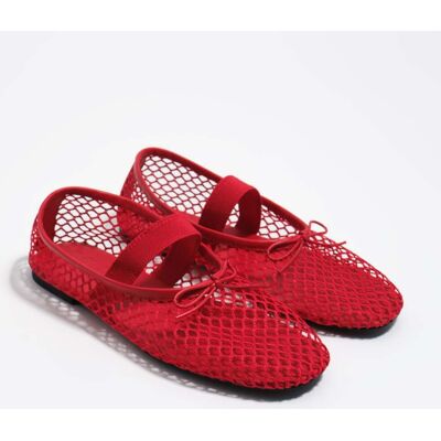 BIMBA Y LOLA Red mesh ballerina RED 41 adult BIMBA Y LOLA Red mesh ballerina RED 41 adult
