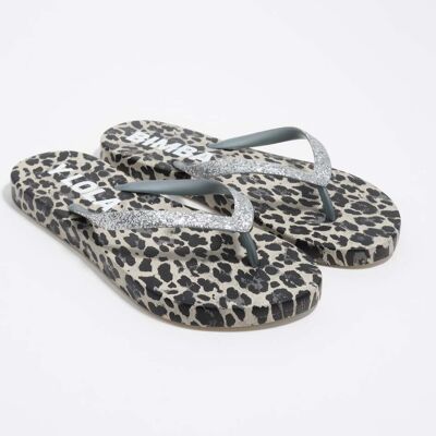 BIMBA Y LOLA Gray Leopard flip-flop GREY 39 adult BIMBA Y LOLA Gray Leopard flip-flop GREY 39 adult
