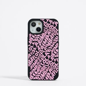 BIMBA Y LOLA Pink logo silicone iPhone 15 case DARK PINK UN adult