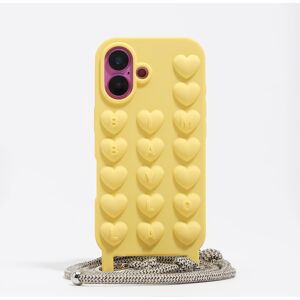 BIMBA Y LOLA Yellow rope silicone iPhone 16 case YELLOW UN adult BIMBA Y LOLA Yellow rope silicone iPhone 16 case YELLOW UN adult