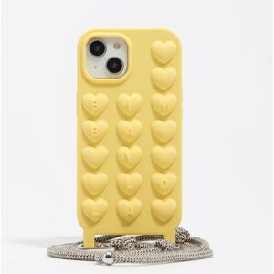 BIMBA Y LOLA Yellow rope silicone iPhone 15 case YELLOW UN adult BIMBA Y LOLA Yellow rope silicone iPhone 15 case YELLOW UN adult