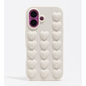 BIMBA Y LOLA White iPhone 16 silicone case WHITE UN adult BIMBA Y LOLA White iPhone 16 silicone case WHITE UN adult