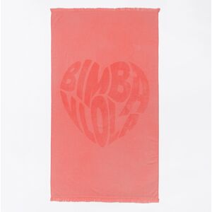 BIMBA Y LOLA Peach jacquard heart logo towel PEACH UN adult