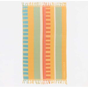 BIMBA Y LOLA Green striped towel with horizontal and vertical pattern GREEN UN adult BIMBA Y LOLA Green striped towel with horizontal and vertical pattern GREEN UN adult