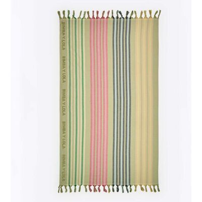 BIMBA Y LOLA Green striped towel GREEN UN adult BIMBA Y LOLA Green striped towel GREEN UN adult