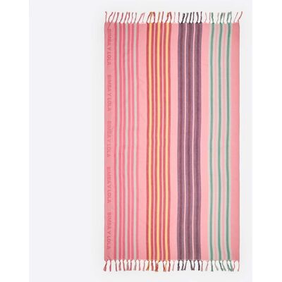 BIMBA Y LOLA Pink striped towel PINK UN adult BIMBA Y LOLA Pink striped towel PINK UN adult