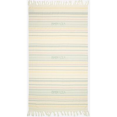 BIMBA Y LOLA Towel with embroidered stripe design GREEN UN adult BIMBA Y LOLA Towel with embroidered stripe design GREEN UN adult